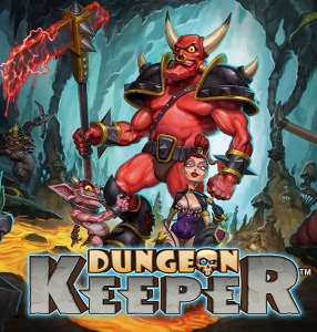 Dungeon Keeper logo (discussed in a blog exploring portable game music and audio, by video game composer Winifred Phillips, author of A COMPOSER'S GUIDE TO GAME MUSIC)