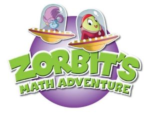 Zorbits Math Adventure logo (portable game audio and music article, by video game composer & author Winifred Phillips)