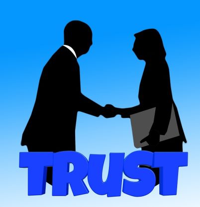 From the article by video game composer Winifred Phillips - an illustration of the importance of trust (symbolized in a direct handshake).