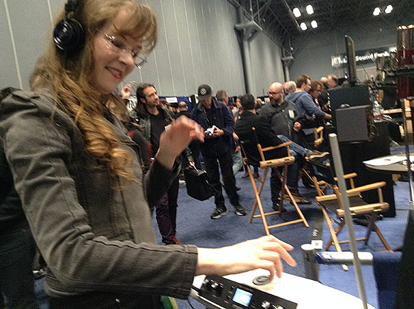 Pictured: video game composer Winifred Phillips at the AES NYC convention.