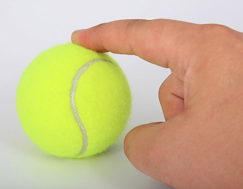 Illustration of touch feedback from a ball-shaped object, from the article by video game music composer Winifred Phillips