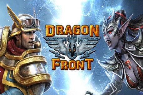 The Dragon Front game logo, music composed by video game music composer Winifred Phillips.