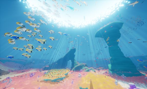 From the article by game composer Winifred Phillips - an illustration of the game ABZU.