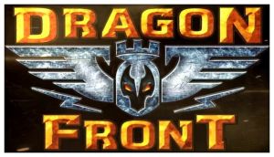 The logo for the Dragon Front virtual reality game, as included in a discussion of the role music plays in cognitive function for gamers (from the article by popular video game composer Winifred Phillips) -- this accompanies excerpts from Phillips' recent Reddit Ask-Me-Anything that received 14.8 thousand upvotes, garnering Reddit's gold and platinum awards and reaching the Reddit front page.