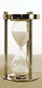 Photo depicting the popular hourglass metaphor for the passage of time, from the article by Winifred Phillips for video game composers.