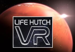 An image depicting the Life Hutch VR logo, from the article by composer Winifred Phillips discussing the importance of Virtual Presence in VR game design.