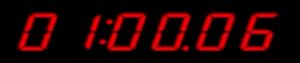 The timer at approximated 1 minute and counting, from the Spyder Micro Missions game (music composed by game music composer Winifred Phillips).